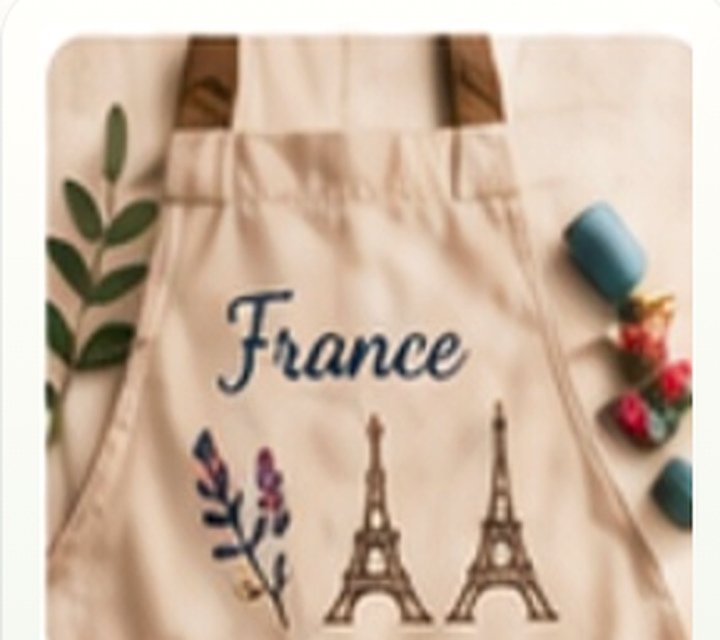 French personalised apron